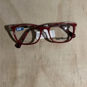 True Religion T037 Red Eyeglass Frames Only 53-17-140 NWT